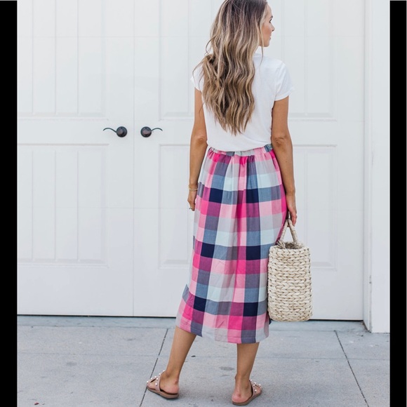 asos Dresses & Skirts - ASOS | Long Preppy Plaid Checkered Skirt | 4